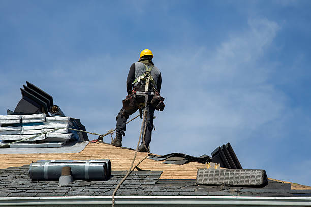 Professional Gutter Installation technician working in Franklinville, NJ